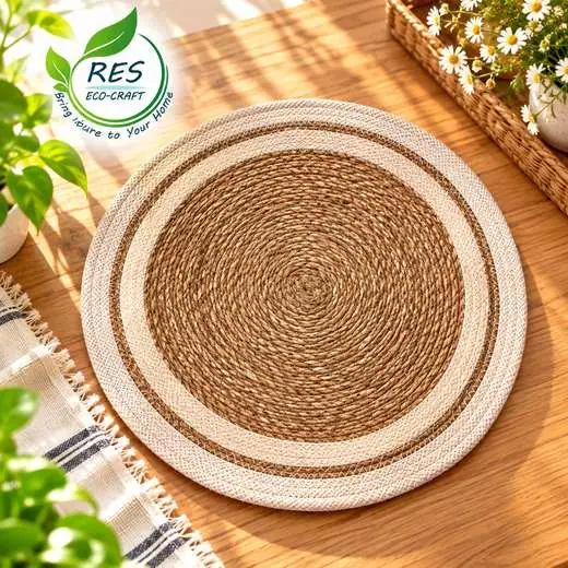 Natural Round Jute Accent Rug by RES Eco-Craft