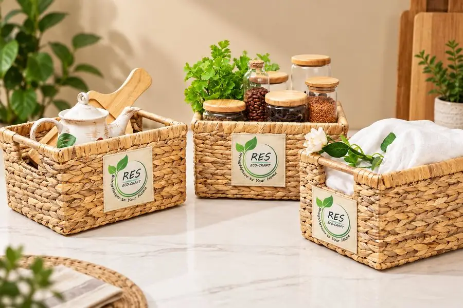 Water Hyacinth home décor by RES Eco-Craft