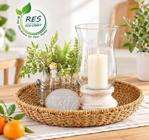 Eco-Crafted Seagrass Nest Tray Still Life by RES Eco-Craft
