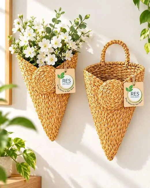 Seagrass Wall Basket Duo by RES Eco-Craft