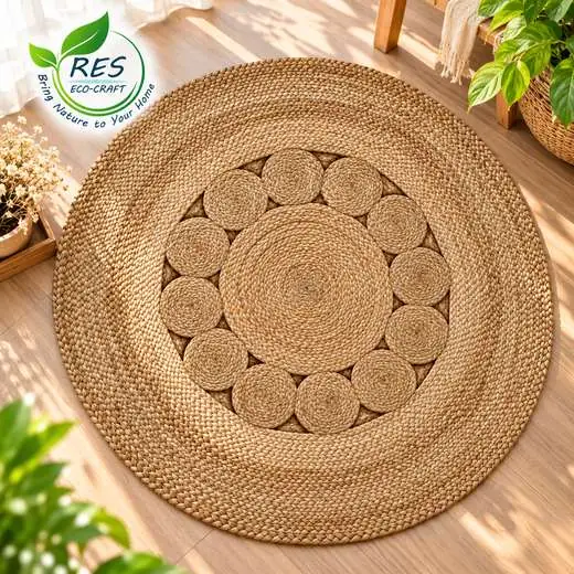 Jute Floral Medallion Rug by RES Eco-Craft