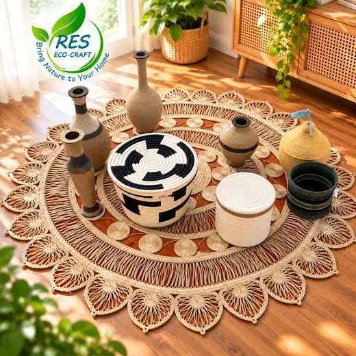 Jute Petal Bloom Rug by RES Eco-Craft