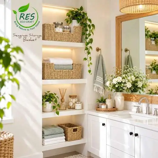 Sunlit Eco-Chic Seagrass Bathroom Vanity by RES Eco-Craft