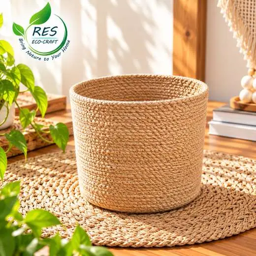Rustic Jute Utility Basket by RES Eco-Craft