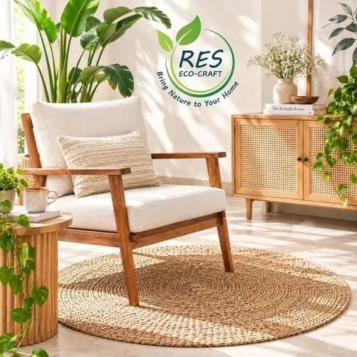 Seagrass Sunlit Scandinavian Eco-Craft Living Room by RES Eco-Craft