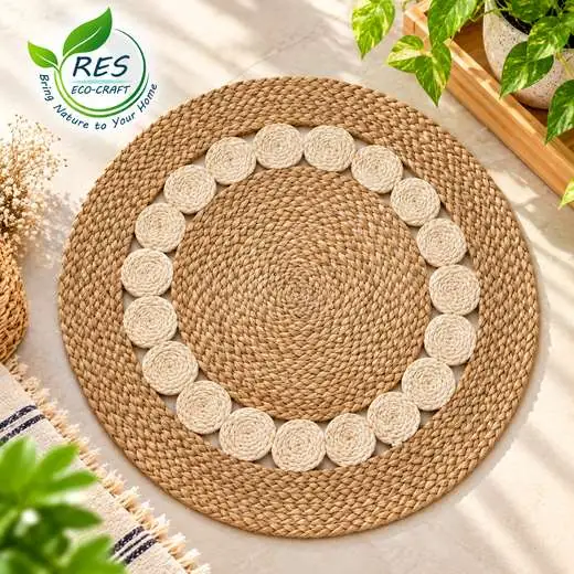 Jute Floral Circle Rug by RES Eco-Craft