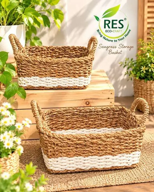 Eco-Craft Seagrass Storage Baskets by RES Eco-Craft