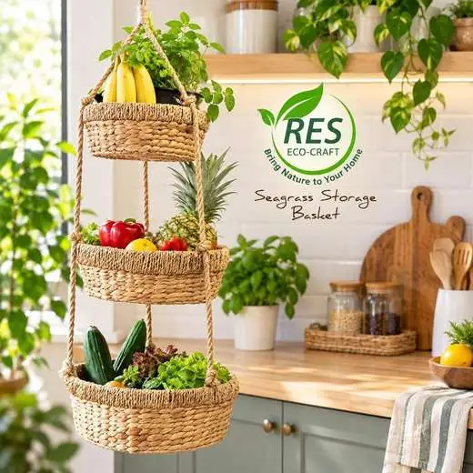 Eco-Friendly Seagrass Kitchen Organizer by RES Eco-Craft