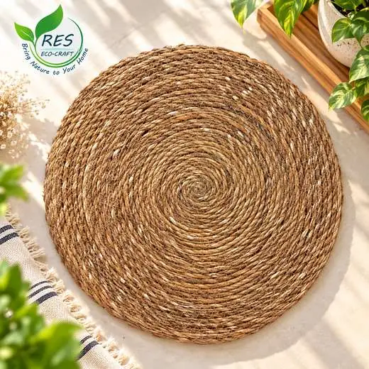 Round Braided Jute Rug (Sewn) by RES Eco-Craft