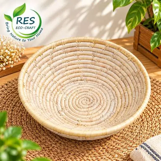 Handwoven Palm Leaf Bowl by RES Eco-Craft