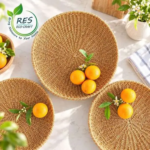 Eco Seagrass Fruits Basket by RES Eco-Craft