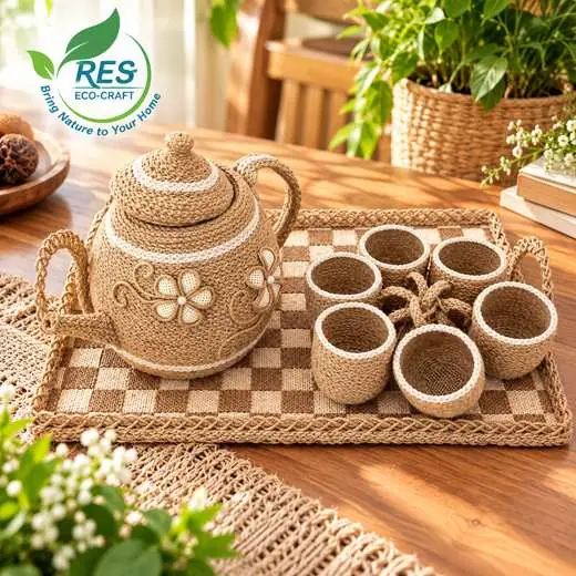 Jute Heritage Tea Set by RES Eco-Craft