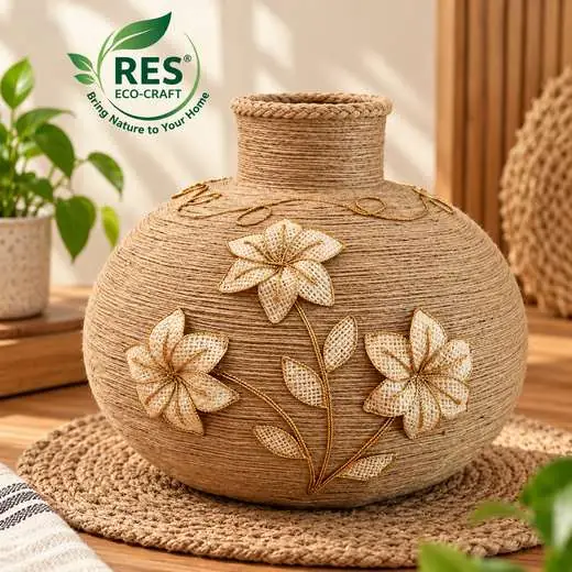 Floral Jute Decorative Vase by RES Eco-Craft