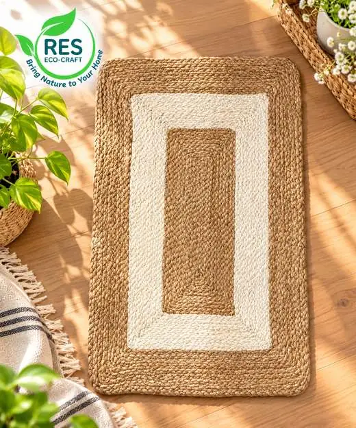 Natural Jute Border Frame Rug by RES Eco-Craft