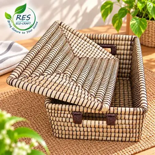 Sungrass Heritage Storage Box with Lid by RES Eco-Craft