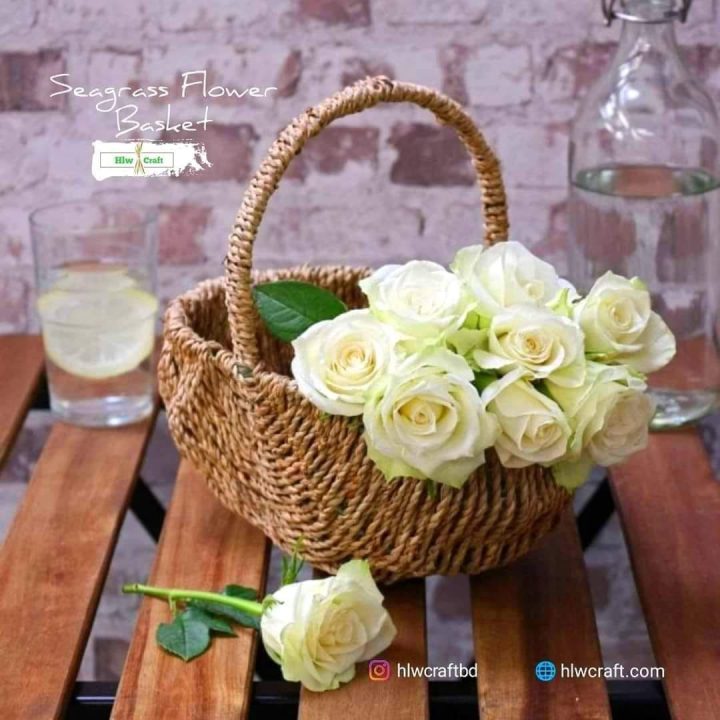 Seagrass Flower Basket - Image 5