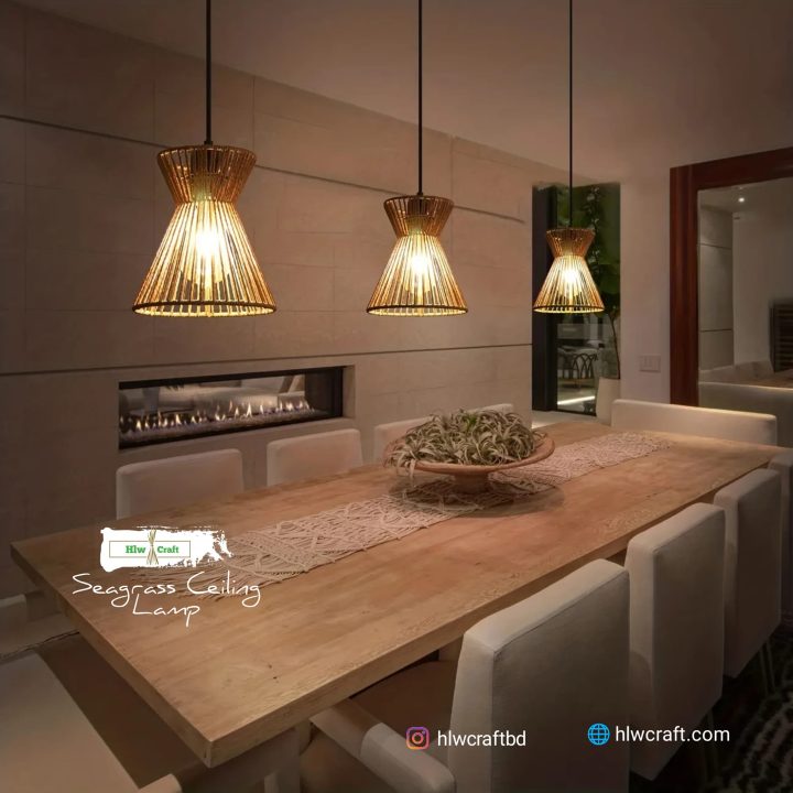 Seagrass Ceiling Lamp - Image 4