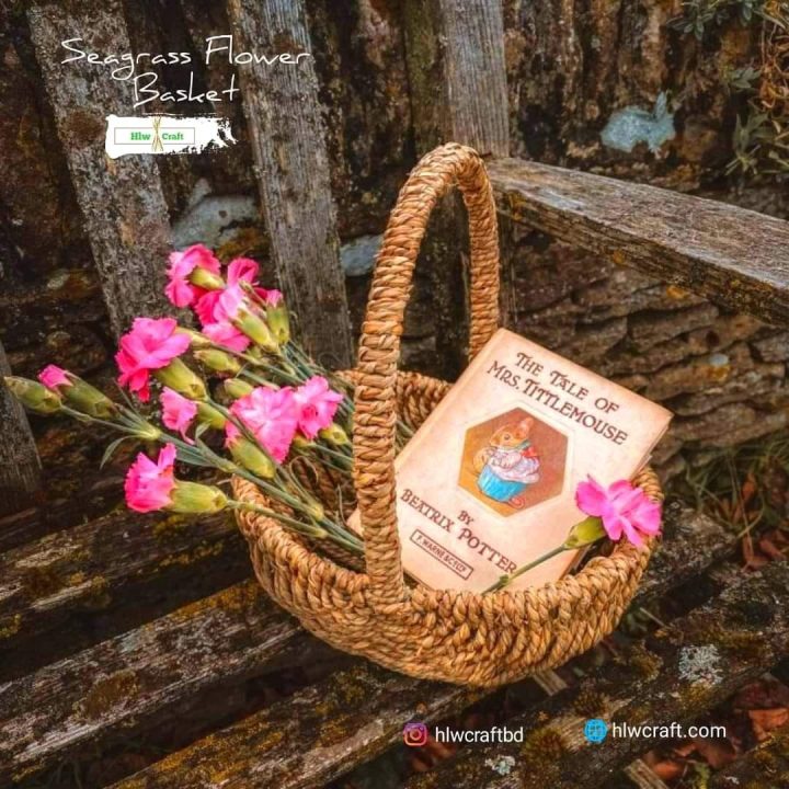 Seagrass Flower Basket - Image 4