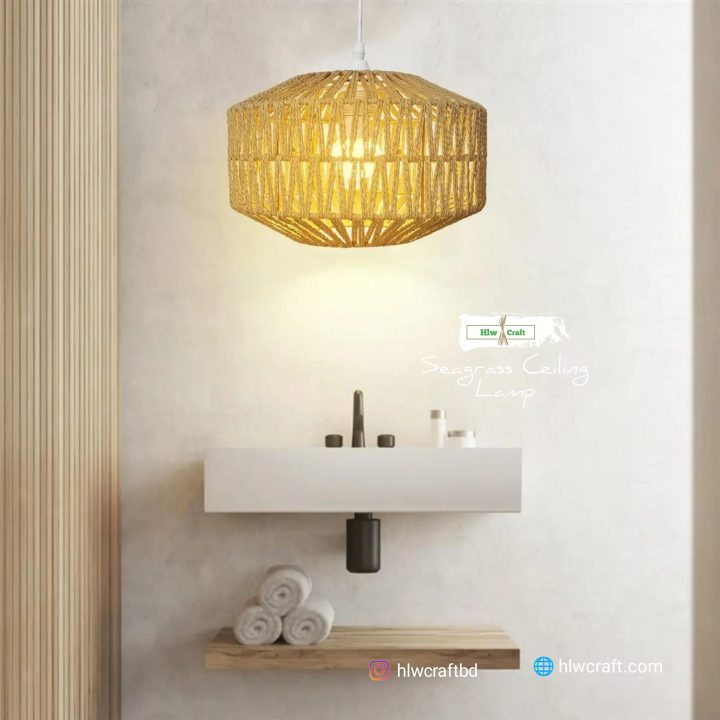 Seagrass Ceiling Lamp 2 - Image 3