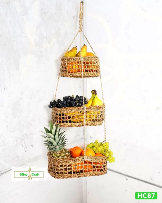 Seagrass 3 Tier Hanging Basket flat