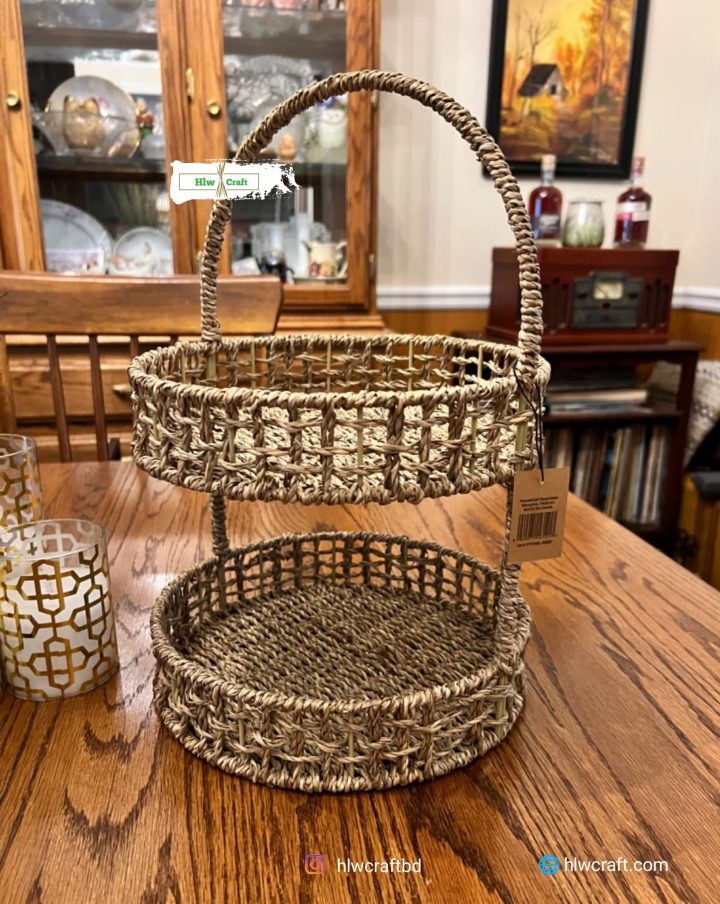 Seagrass 2 tier basket - Image 4