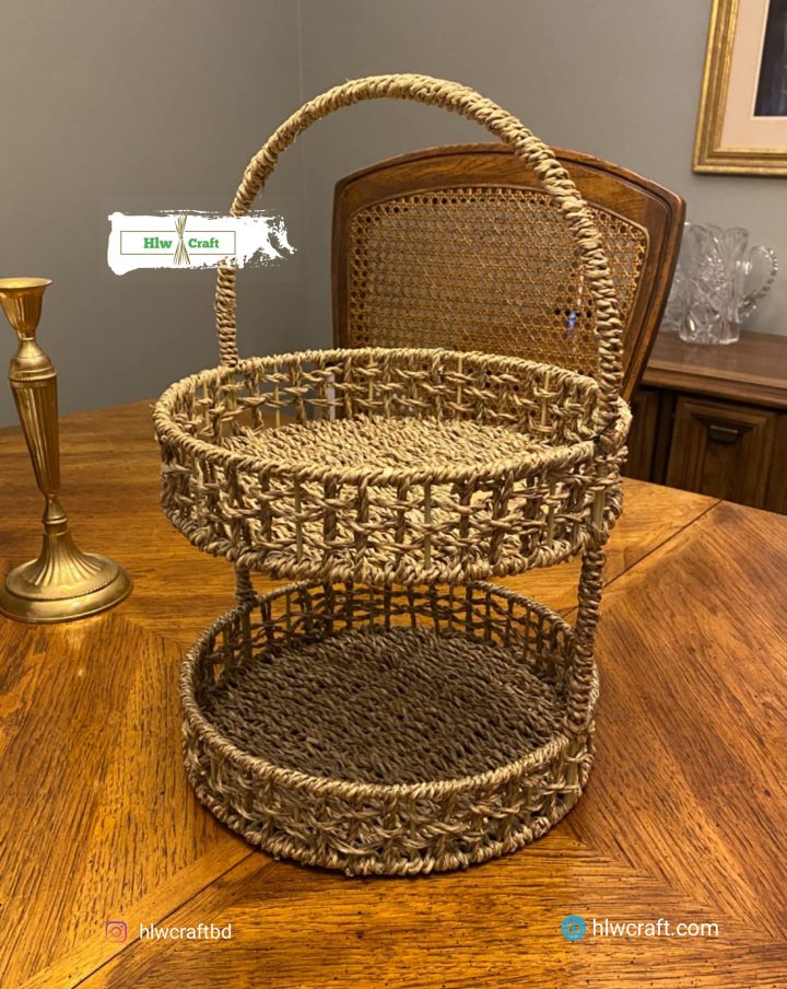 Seagrass 2 tier basket - Image 3