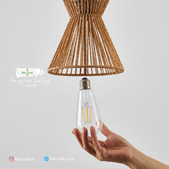 Seagrass Ceiling Lamp - Image 6